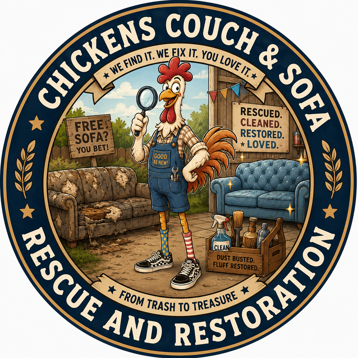 Chicken's Sofa Rescue and Restoration logo